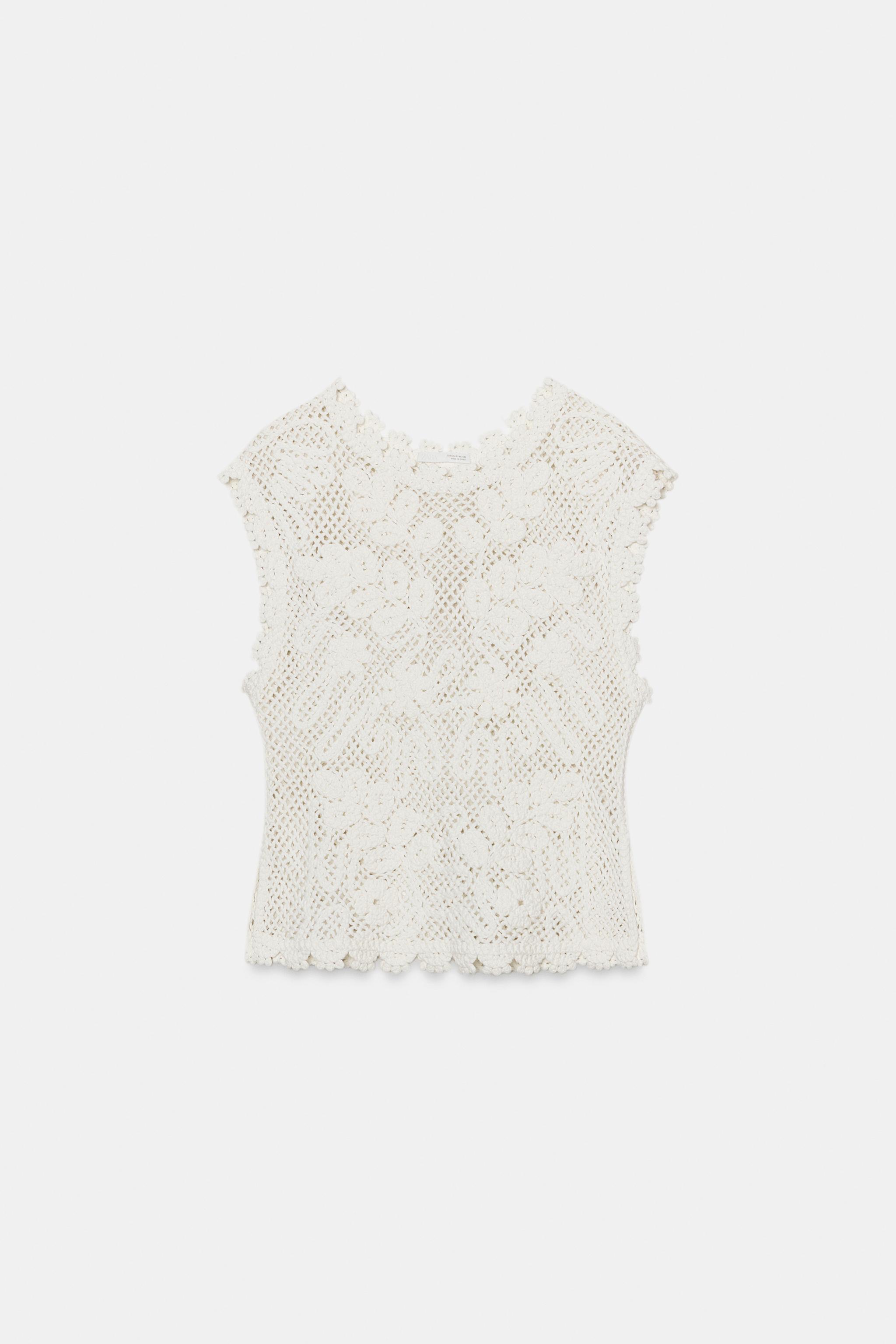 TOP CROCHET SANS MANCHES